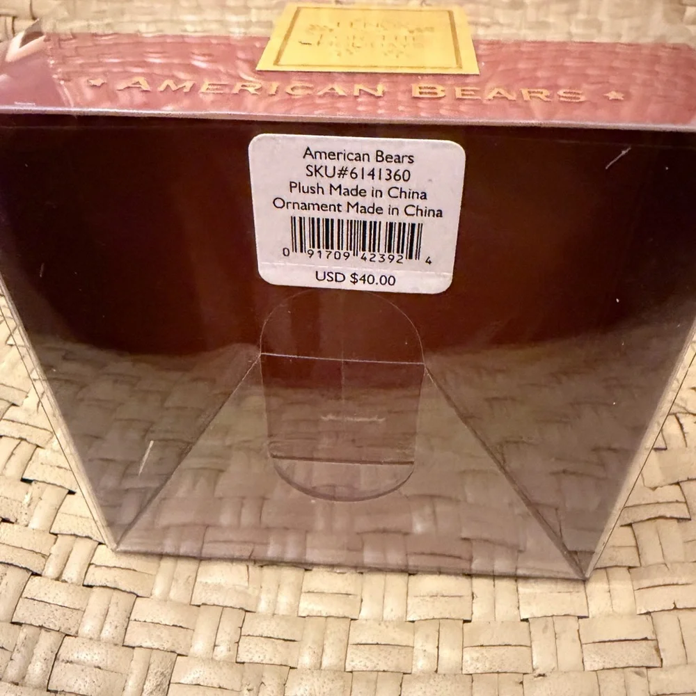 Lenox 100th Anniversary Brown and White Teddy Bear Set with Red Bow NIB